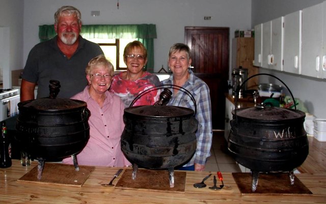 Back: Karel and Lorraine Ackerman, Linda Rossouw with Dina Jooste in front.